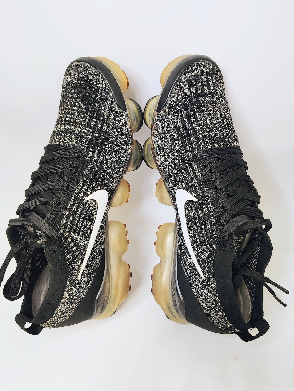 NIKE AIR VAPORMAX FLYKNIT 3 OREO Black Gray  Women's Size 8.5US
